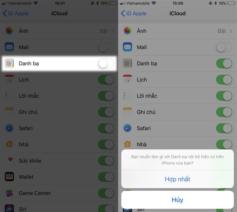 Xóa danh bạ trên iPhone hàng loạt trực tiếp bước 3